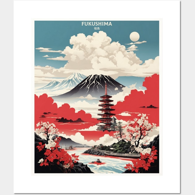 Fukushima Japan Vintage Poster Tourism Wall Art by TravelersGems
